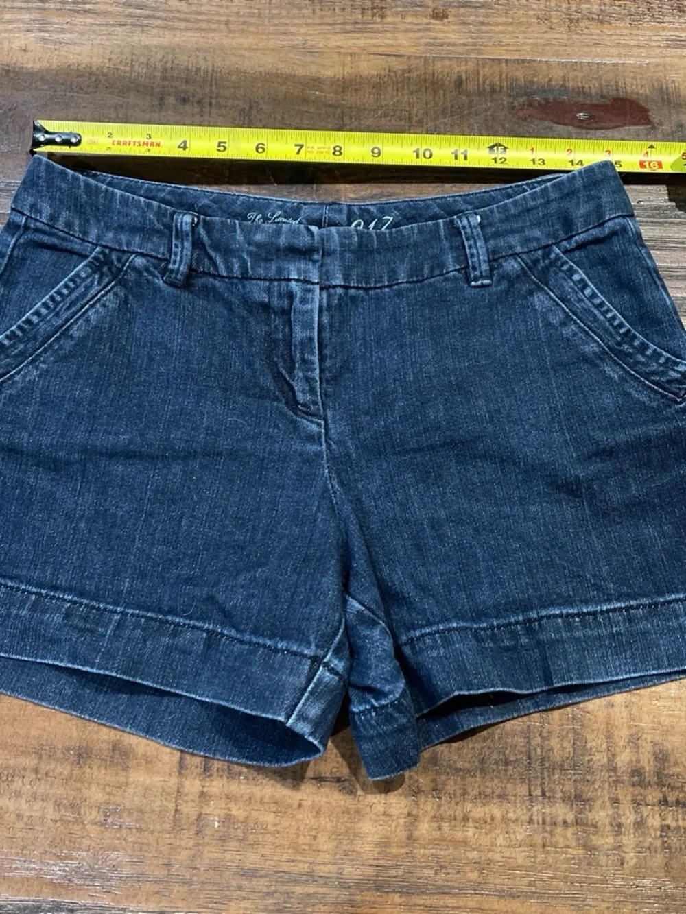 The Limited Dark Blue Denim Shorts